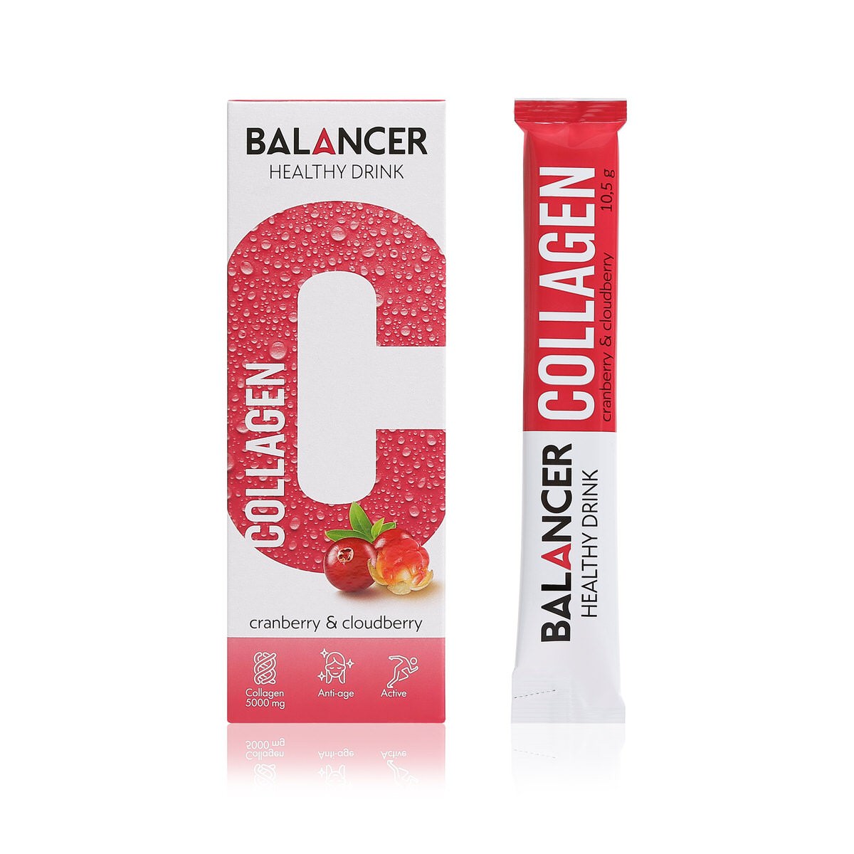 Напиток Balancer Collagen со вкусом «Клюква - морошка», 10 стиков по цене  890 руб. - купить в Будённовске ☛ Доставка ☆ Интернет-магазин «EcoGreenDom»